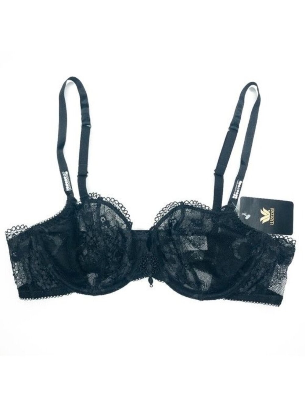Wacoal Black Lace Bra With Metallic Details